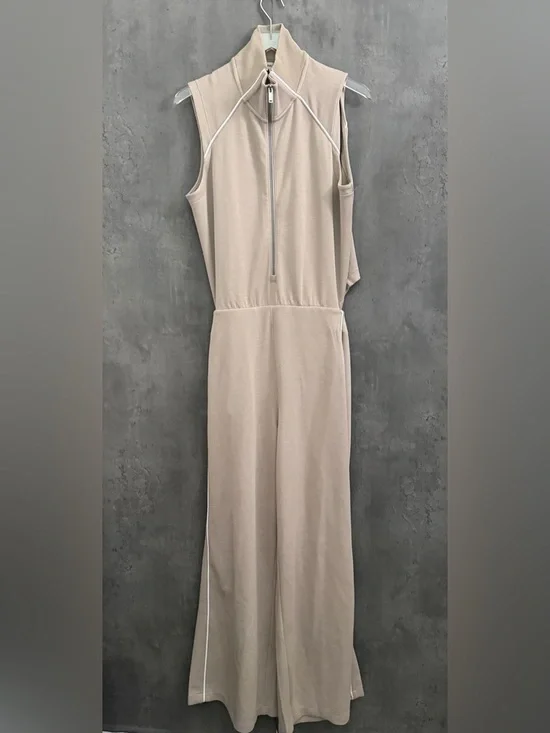 SPANX AIRESSENTIALS PIQUE SLEEVELESS MOCKNECK JUMPSUIT L B3360 - Picture 6 of 8